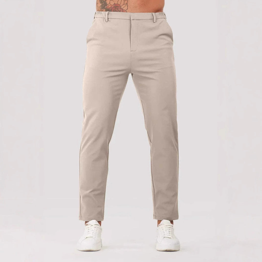Men’s Solid Color Business Casual Trousers | All-Match