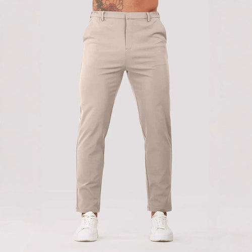 Men’s Solid Color Business Casual Trousers | All-Match