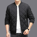 Men's Quilted Bomber Jacket – Lightweight, Windproof Puffer Outerwear