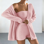 Women’s Brushed Striped 3-Piece Pajama Set | Cozy Lounge & Sleepwear