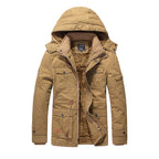 Men’s Fleece-Padded Mid-Length Hooded Jacket | Warm Casual Outerwear