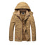 Men’s Fleece-Padded Mid-Length Hooded Jacket | Warm Casual Outerwear