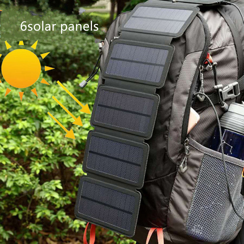 Folding Solar Panel Charger – 5V 2.1A USB Output for Hiking & Camping