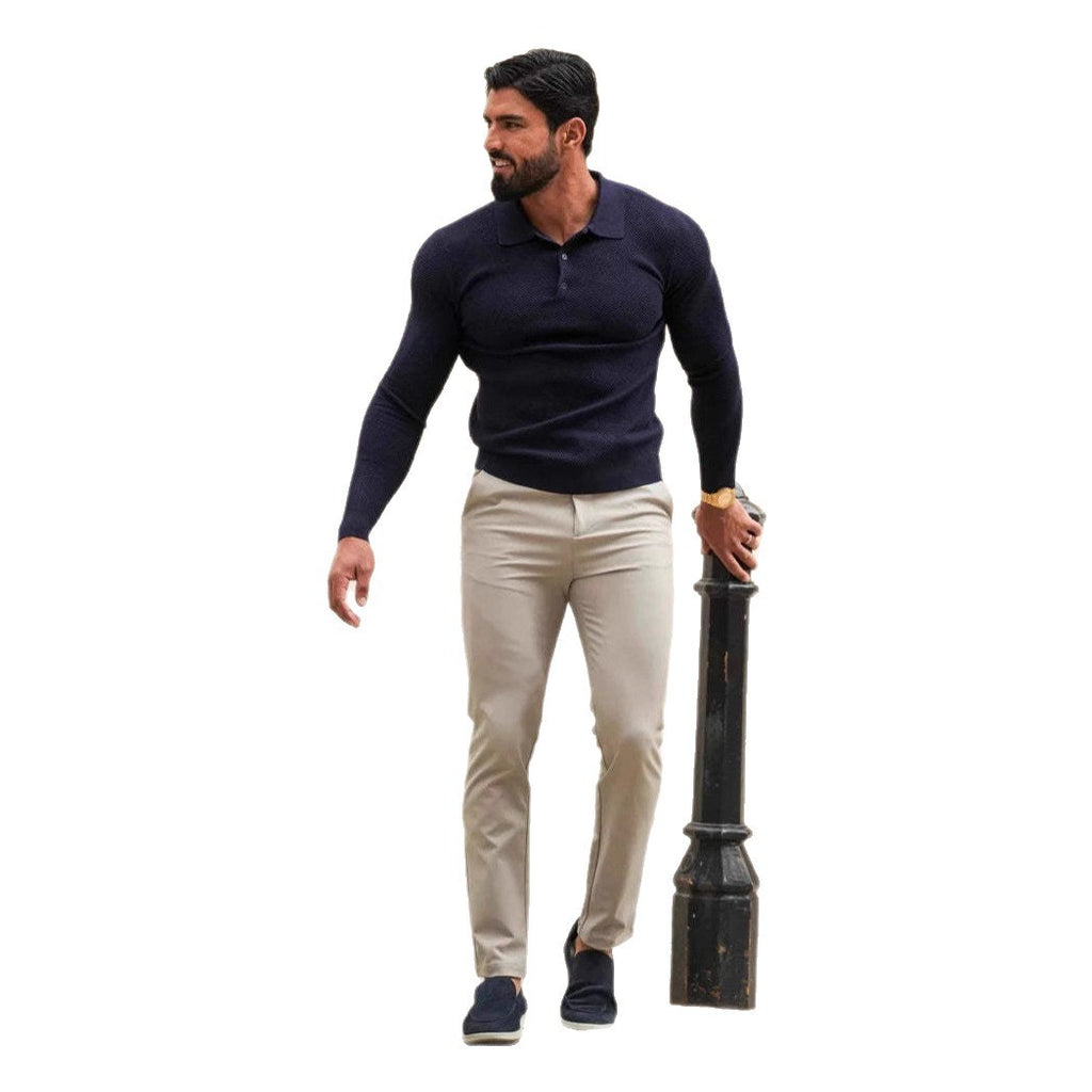 Men’s Solid Color Business Casual Trousers | All-Match