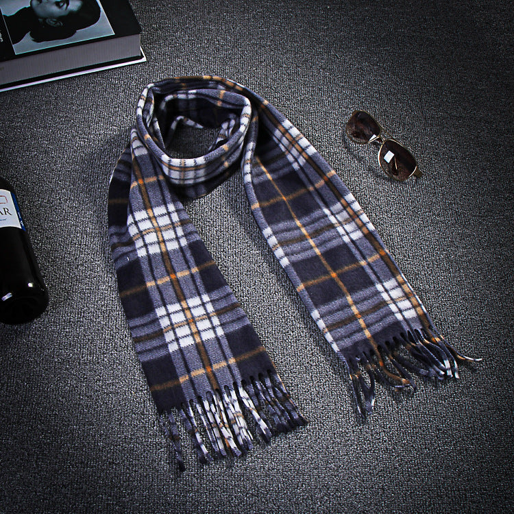 Premium Plaid Thermal Scarf – Unisex British Retro Wrap for Winter