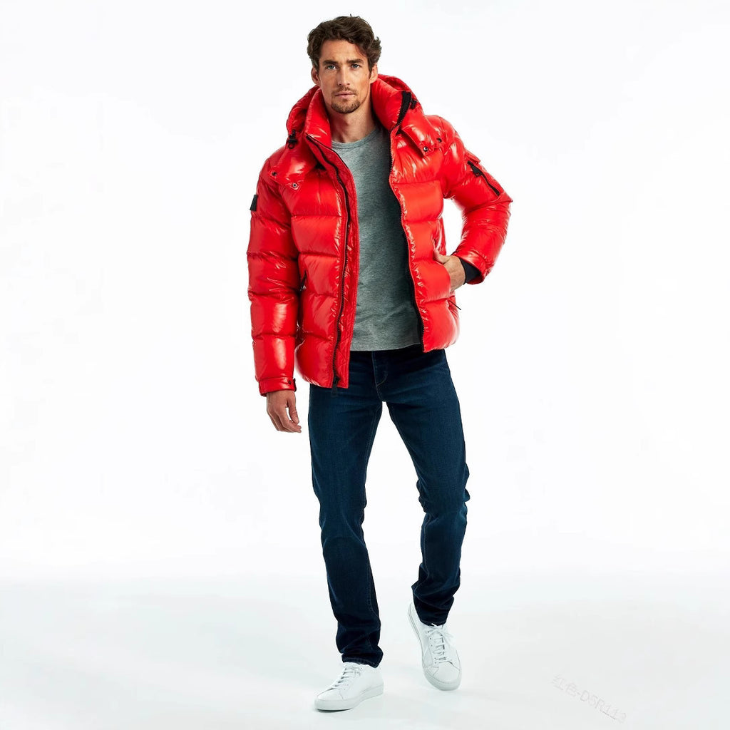 Classic Couple Short Warm Jacket | Men's Winter Padded Zip Coat