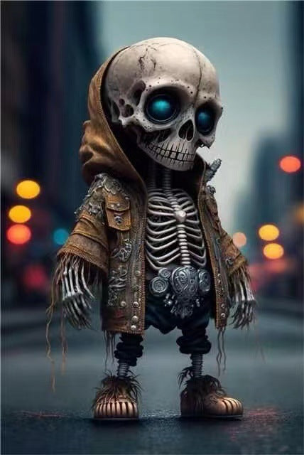 Resin Skeleton Figurine Home Decor | Halloween Ornament