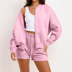 Women’s 2-Piece Jacket & Shorts Set | Lightweight Summer Casual Co-ord