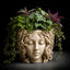 Face Planter STL – Decorative Head Plant Pot with Drainage - 3D Print Planter with Gutter System