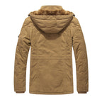 Men’s Fleece-Padded Mid-Length Hooded Jacket | Warm Casual Outerwear