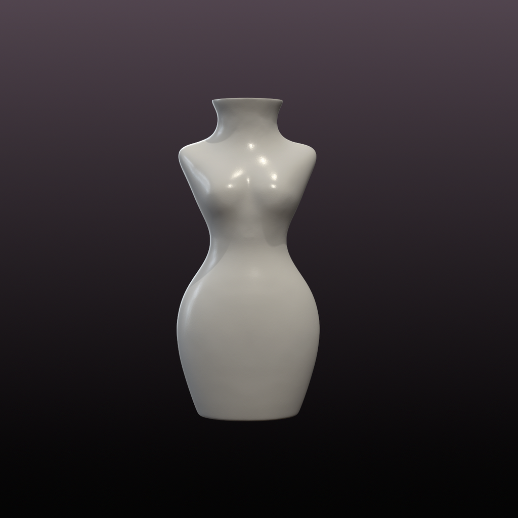 Female Torso Vase STL File – 3D Printable Woman Body Flower Vase Modern Sculptural Home Decor