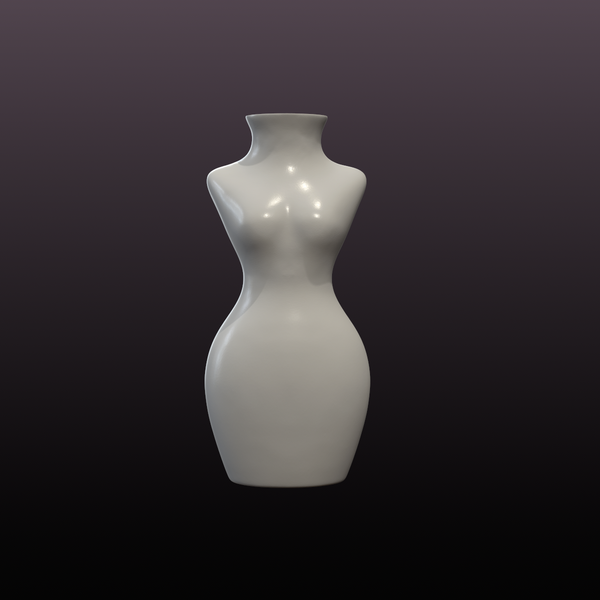 Female Torso Vase STL File – 3D Printable Woman Body Flower Vase Modern Sculptural Home Decor