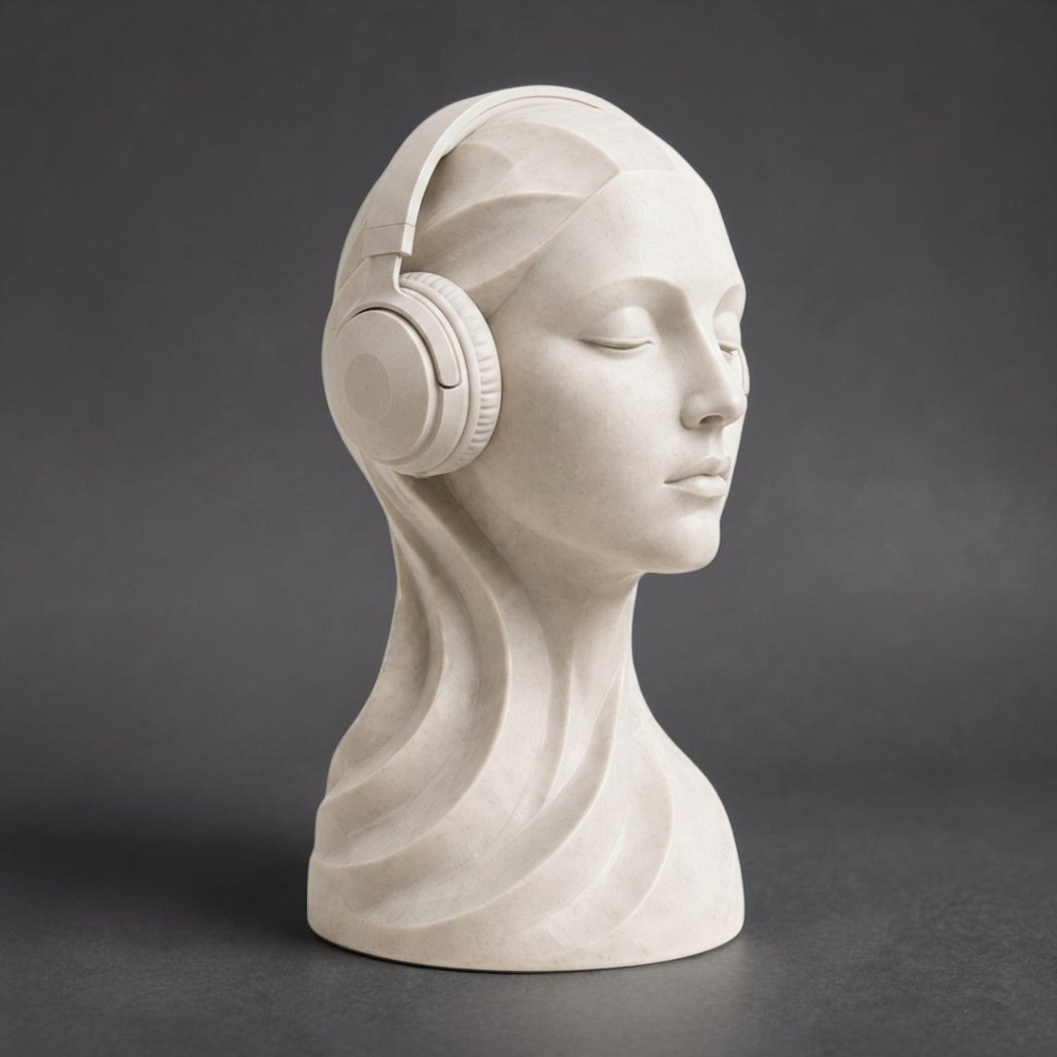 Flow Form Headphone Stand STL – Modern Sculptural Desk Organizer for 3D Printing Main image