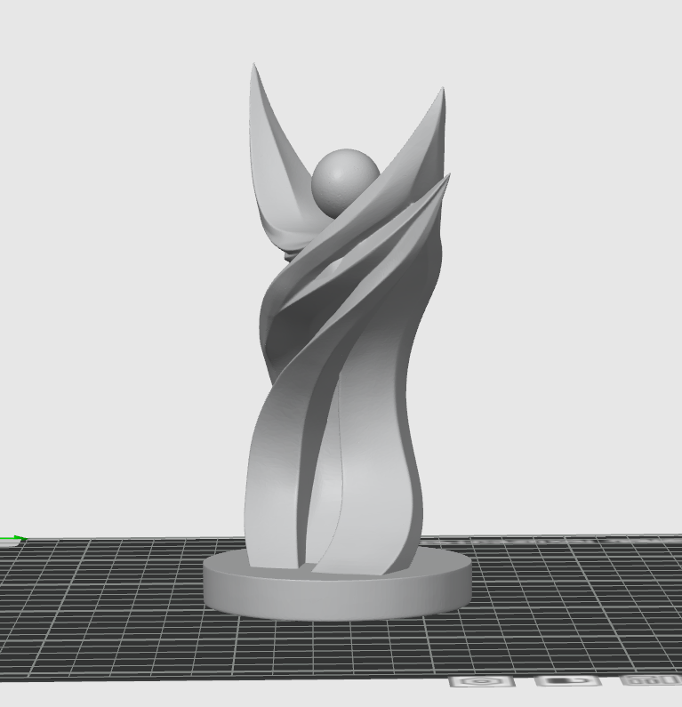 Abstract Freedom Sculpture STL – Modern Minimalist Decor 3D Print - Flowing Art Statue STL