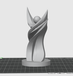 Abstract Freedom Sculpture STL – Modern Minimalist Decor 3D Print - Flowing Art Statue STL