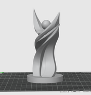 Abstract Freedom Sculpture STL – Modern Minimalist Decor 3D Print - Flowing Art Statue STL