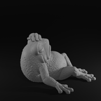 Tired Frog STL File – Funny Frog Sculpture for 3D Printing