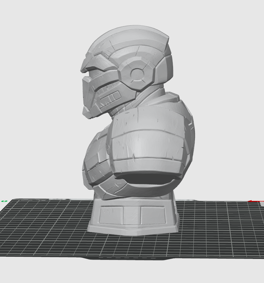 Futuristic Armor Bust STL File – Sci Fi 3D Print Model for Gaming Decor