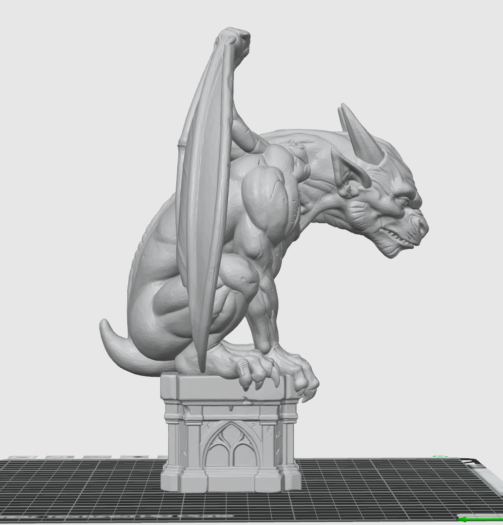 Gargoyle Guardian STL – Gothic Demon Statue 3D Print File