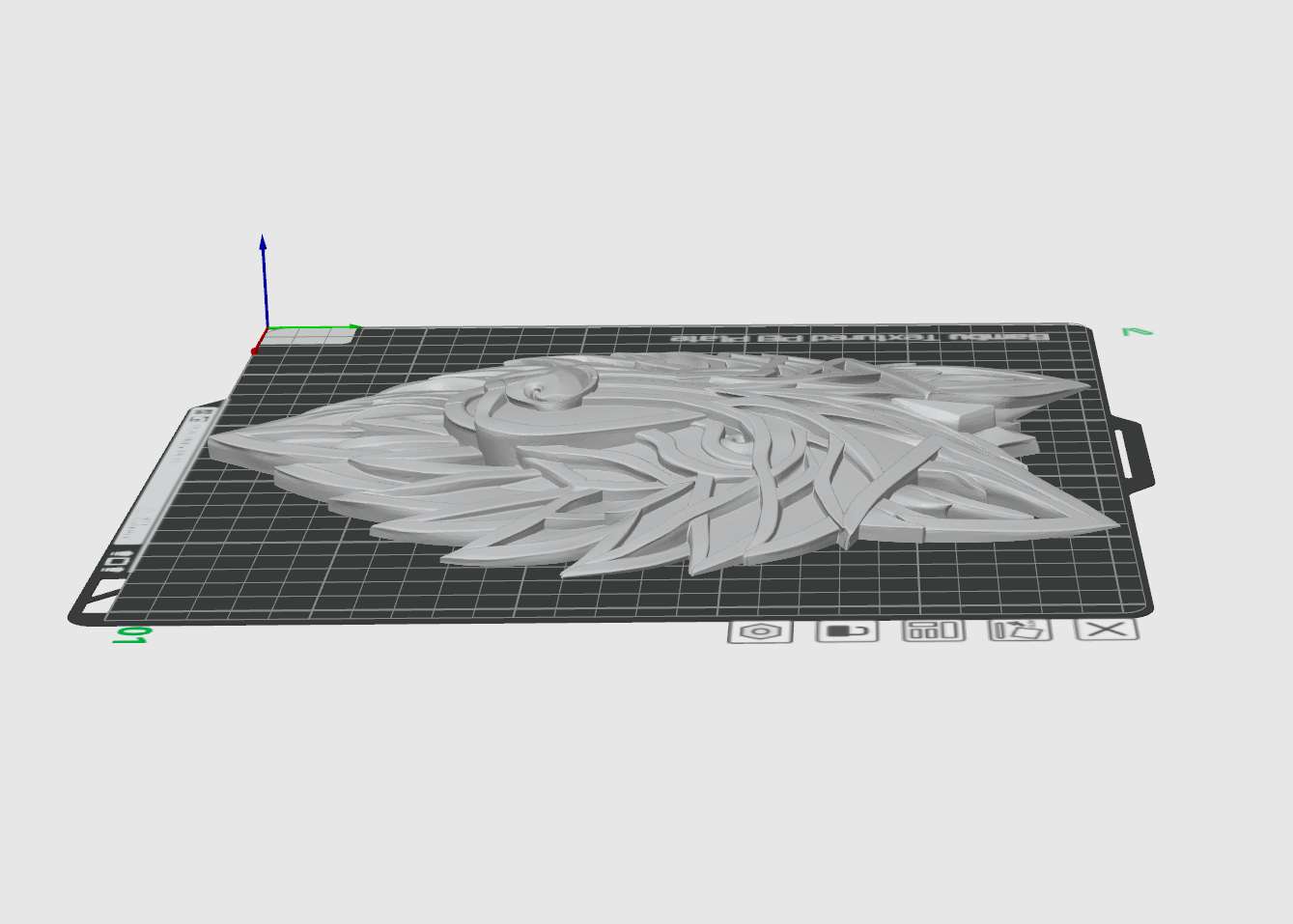 Geometric Wolf Wall Art STL File – Modern Wolf Head 3D Print