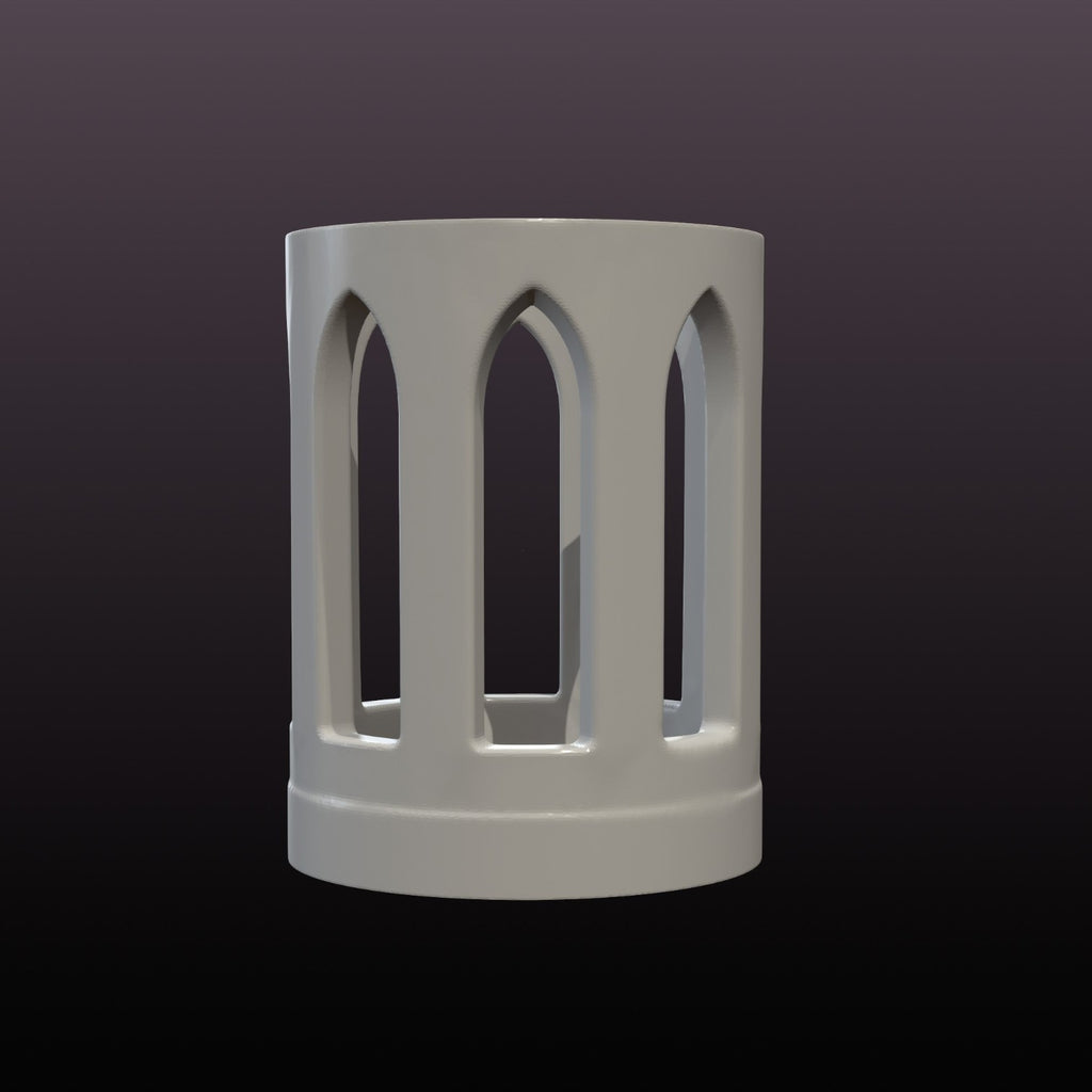 Gothic LED Candle Holder STL – Printable Lantern Decor 3D Print File