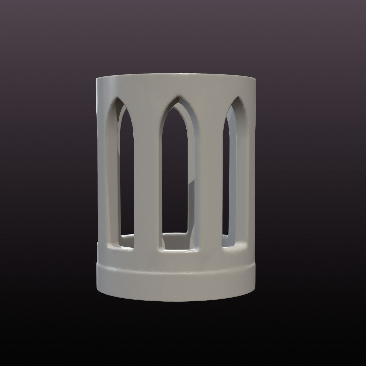 Gothic LED Candle Holder STL – Printable Lantern Decor 3D Print File