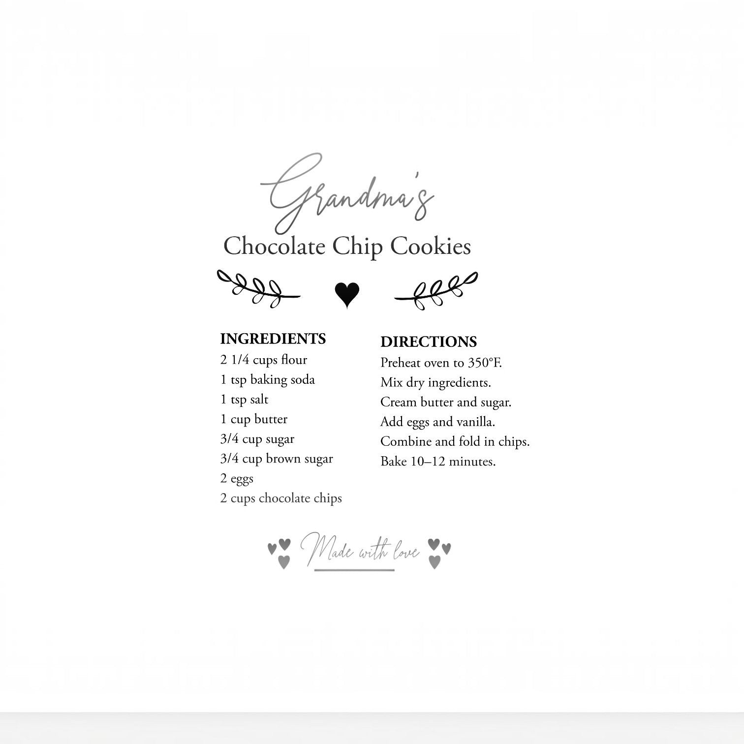 Recipe Cutting Board SVG Template | Laser Craft Design File