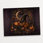 Halloween Witch Hat Tumbler Wrap PNG | 20oz Skinny Sublimation Design