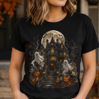 Halloween Ghost PNG Shirt Design | Haunted House Sublimation Graphic