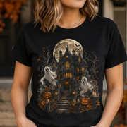 Halloween Ghost PNG Shirt Design | Haunted House Sublimation Graphic