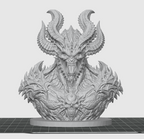 Infernal Demon Bust STL – Highly Detailed Fantasy Sculpture 3D Print File