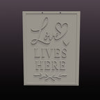 Love Lives Here Wall Art STL – Multi Color 3D Print File