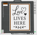 Love Lives Here Wall Art STL – Multi Color 3D Print File