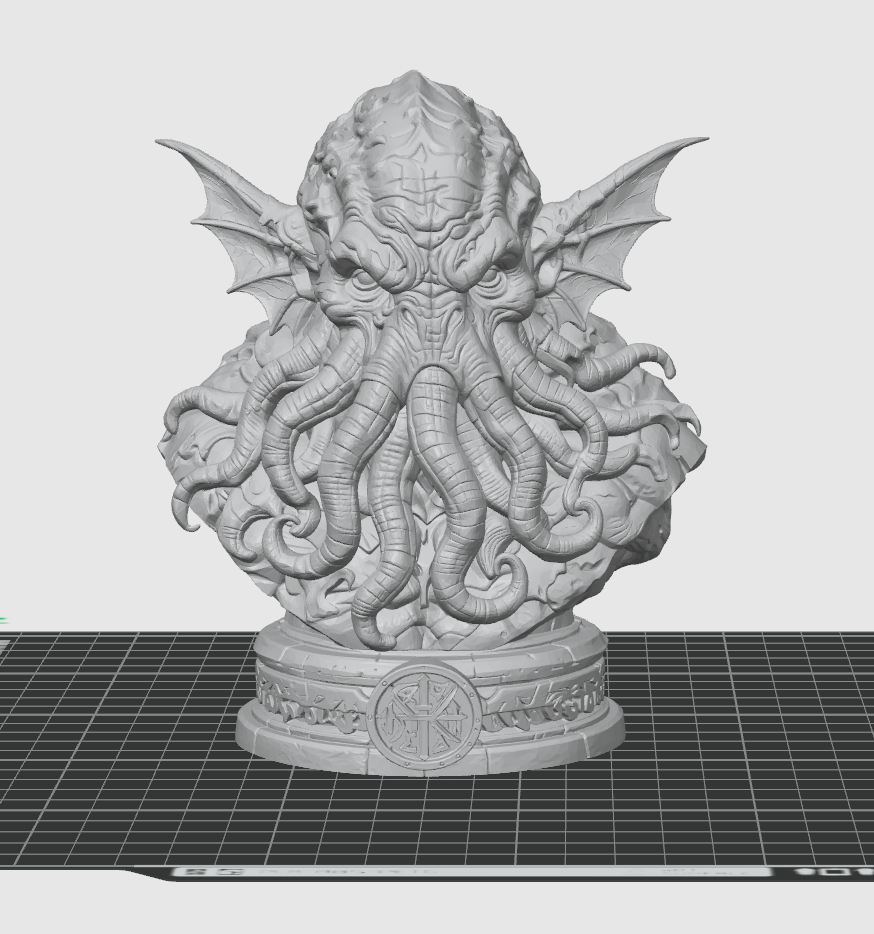 Cthulhu Bust STL – Lovecraft Horror Sculpture 3D Print File