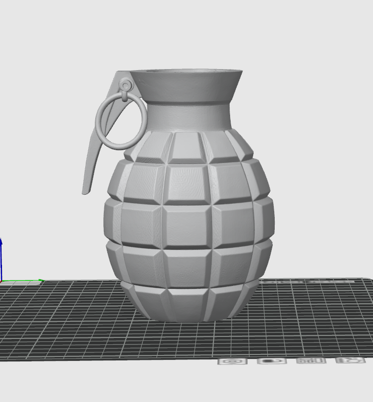 Grenade Vase STL – Modern Statement Decor Vase for 3D Printing - Unique Sculptural Design