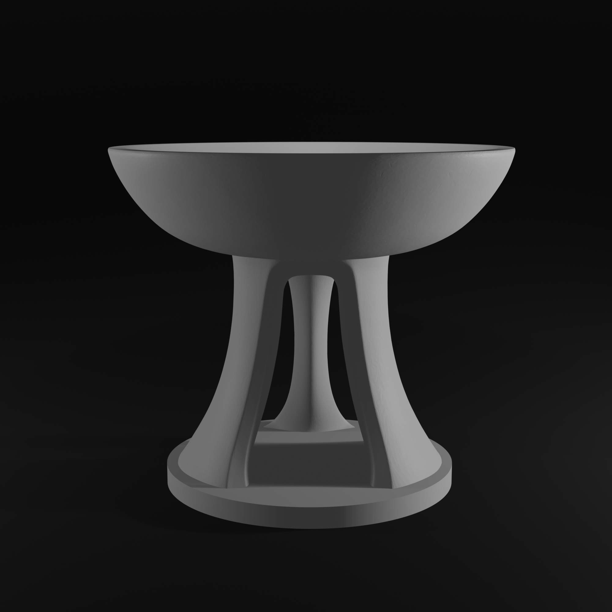 Modern Pedestal Bowl STL File for 3D Printing Minimalist Decor