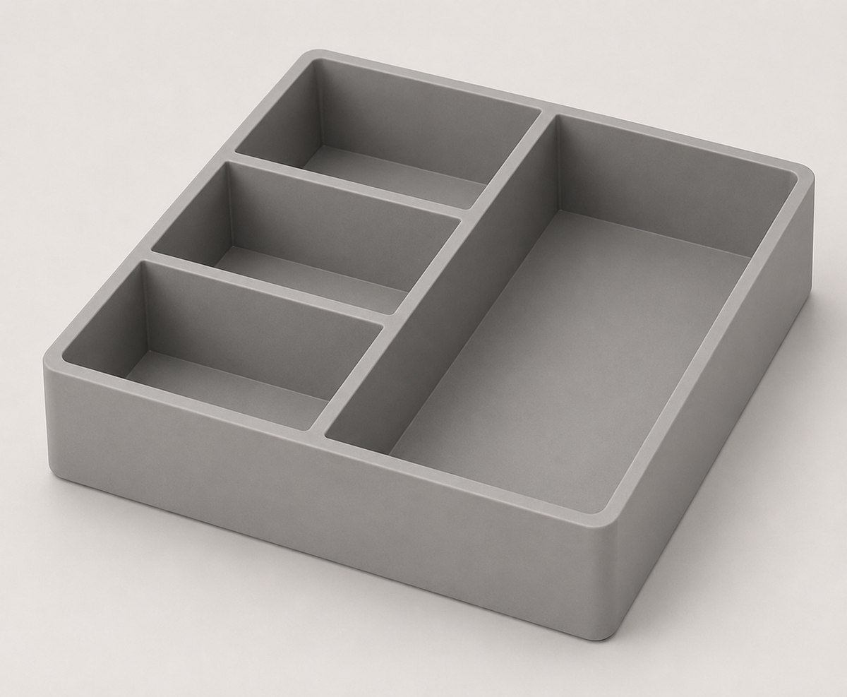 Minimalist Desk Organizer STL File – Modern Tray 3D Print