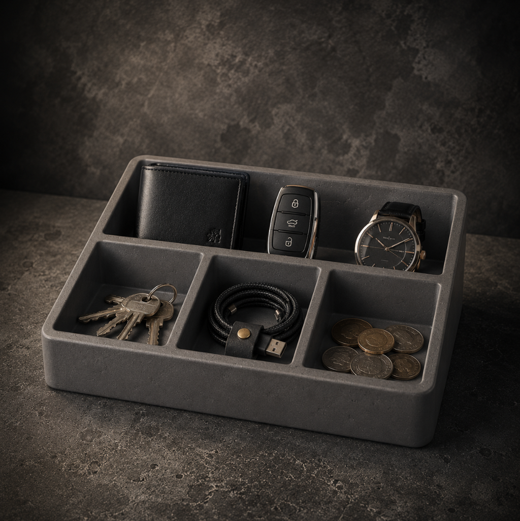 Minimalist Desk Organizer STL File – Modern Tray 3D Print