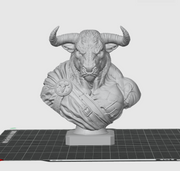 Minotaur Warrior Bust STL File – Mythology Sculpture 3D Print