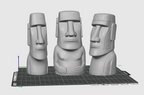 Moai Statue Set STL – Easter Island Sculpture 3D Print File