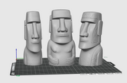 Moai Statue STL Set – Easter Island Sculpture 3D Print File Bundle