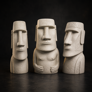 Moai Statue STL Set – Easter Island Sculpture 3D Print File Bundle
