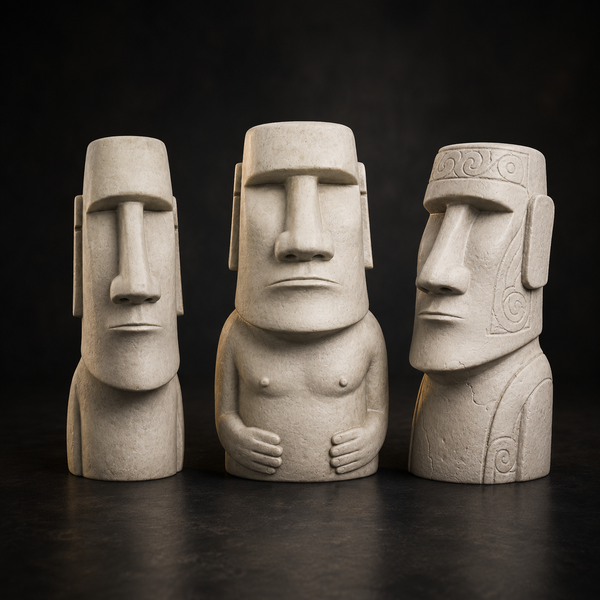 Moai Statue STL Set – Easter Island Sculpture 3D Print File Bundle