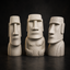Moai Statue Set STL – Easter Island Sculpture 3D Print File