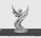 Abstract Freedom Sculpture STL – Modern Minimalist Decor 3D Print - Flowing Art Statue STL