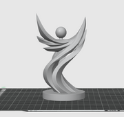 Abstract Freedom Sculpture STL – Modern Minimalist Decor 3D Print - Flowing Art Statue STL