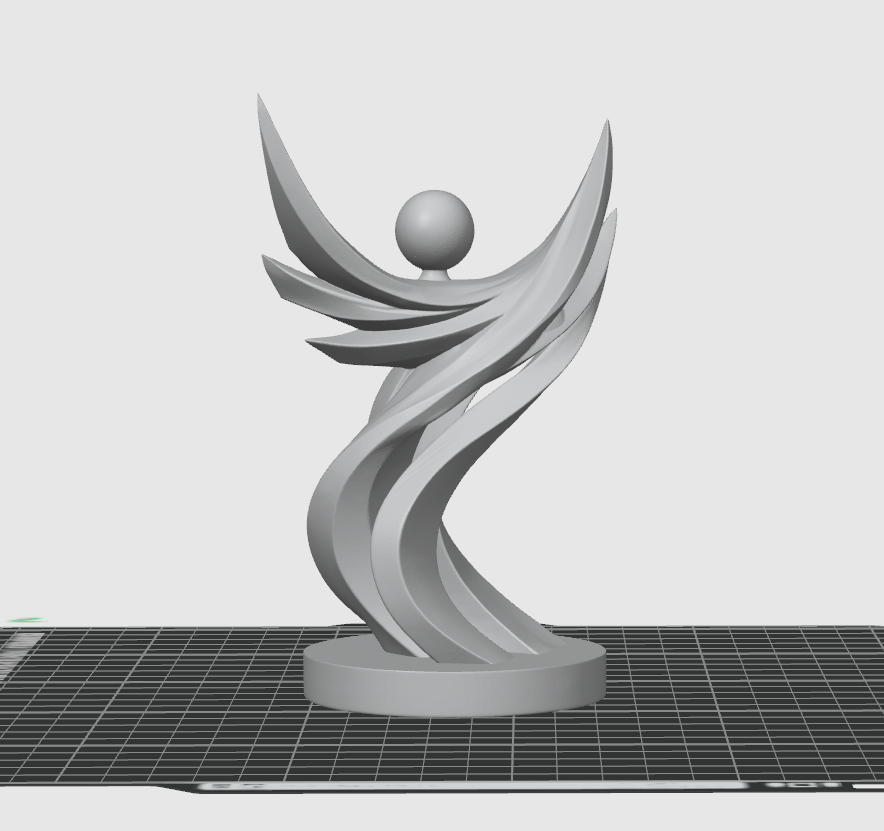 Abstract Freedom Sculpture STL – Modern Minimalist Decor 3D Print - Flowing Art Statue STL