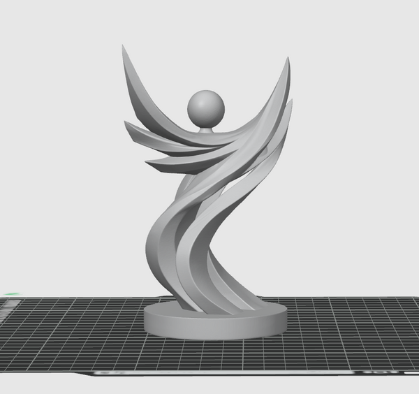 Abstract Freedom Sculpture STL – Modern Minimalist Decor 3D Print - Flowing Art Statue STL