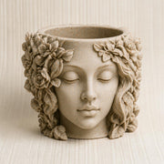 Face Planter STL – Decorative Head Plant Pot with Drainage - 3D Print Planter with Gutter System