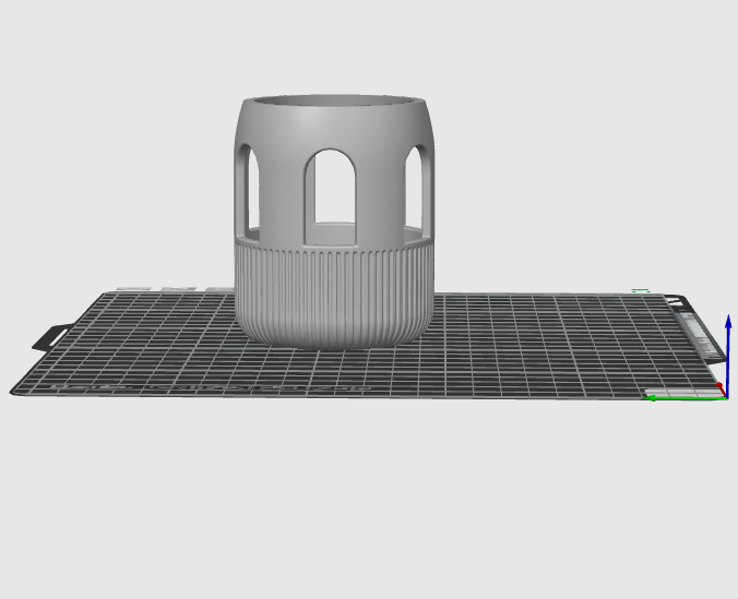 Modern Ribbed LED Lantern STL File – Arched Window Candle Holder for 3D Printing